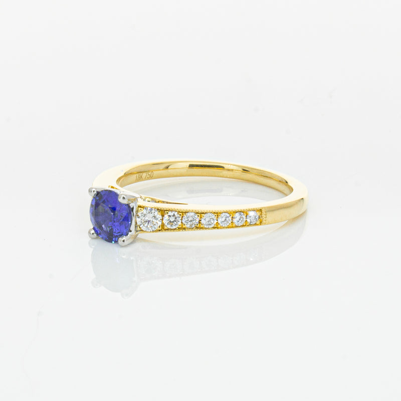 18ct Yellow Gold .49ct Sapphire Vantage Ring-Ring-Walker & Hall