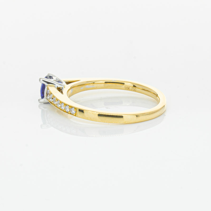 18ct Yellow Gold .49ct Sapphire Vantage Ring-Ring-Walker & Hall
