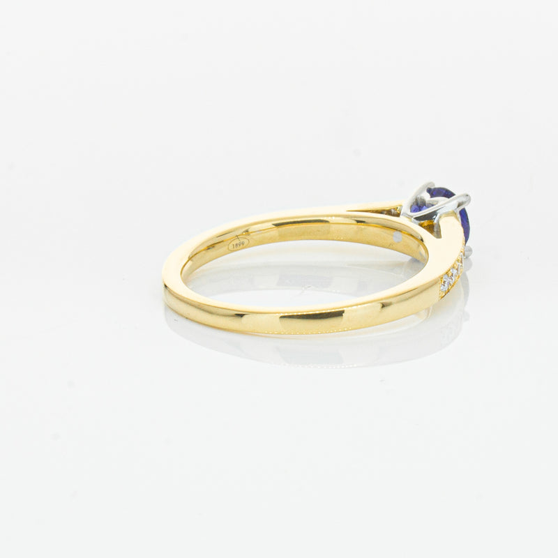 18ct Yellow Gold .49ct Sapphire Vantage Ring-Ring-Walker & Hall