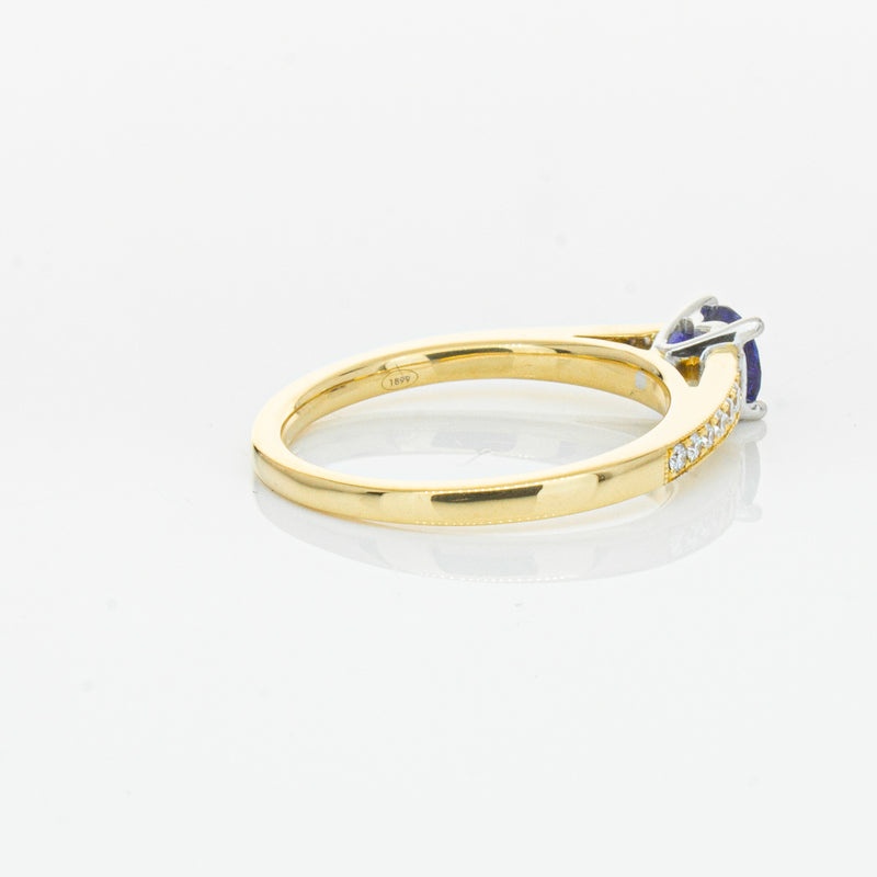 18ct Yellow Gold .49ct Sapphire Vantage Ring-Ring-Walker & Hall