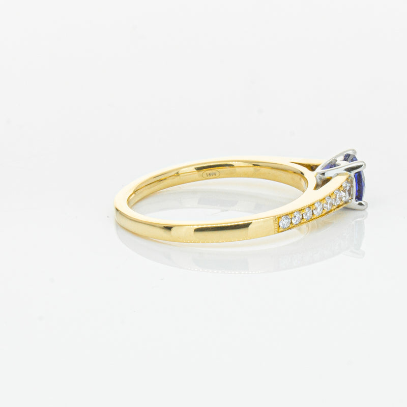 18ct Yellow Gold .49ct Sapphire Vantage Ring-Ring-Walker & Hall