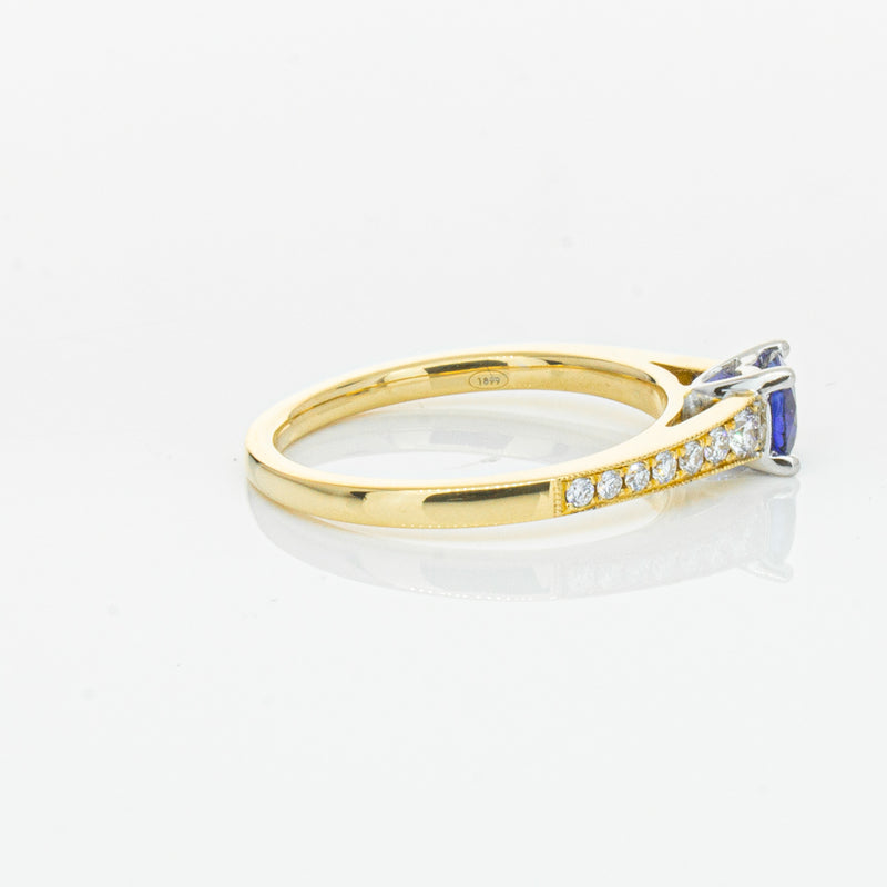 18ct Yellow Gold .49ct Sapphire Vantage Ring-Ring-Walker & Hall