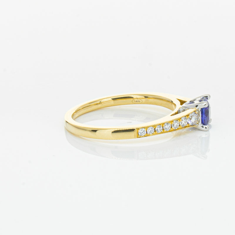 18ct Yellow Gold .49ct Sapphire Vantage Ring-Ring-Walker & Hall