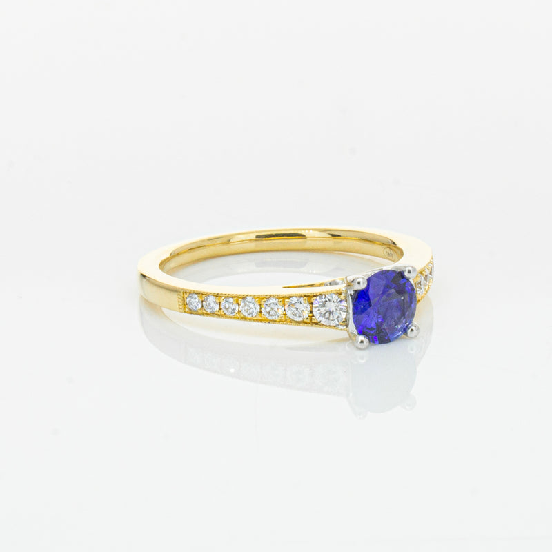 18ct Yellow Gold .49ct Sapphire Vantage Ring-Ring-Walker & Hall