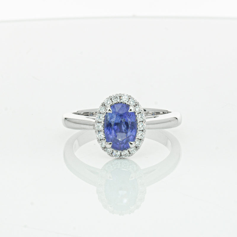 18ct White Gold Sapphire & Diamond Nina Ring-Ring-Walker & Hall