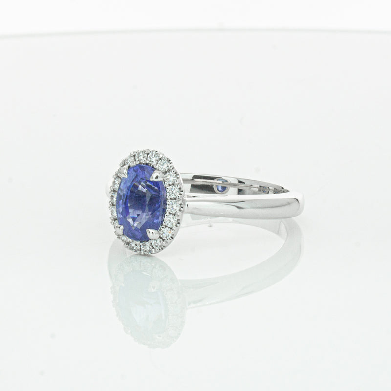 18ct White Gold Sapphire & Diamond Nina Ring-Ring-Walker & Hall