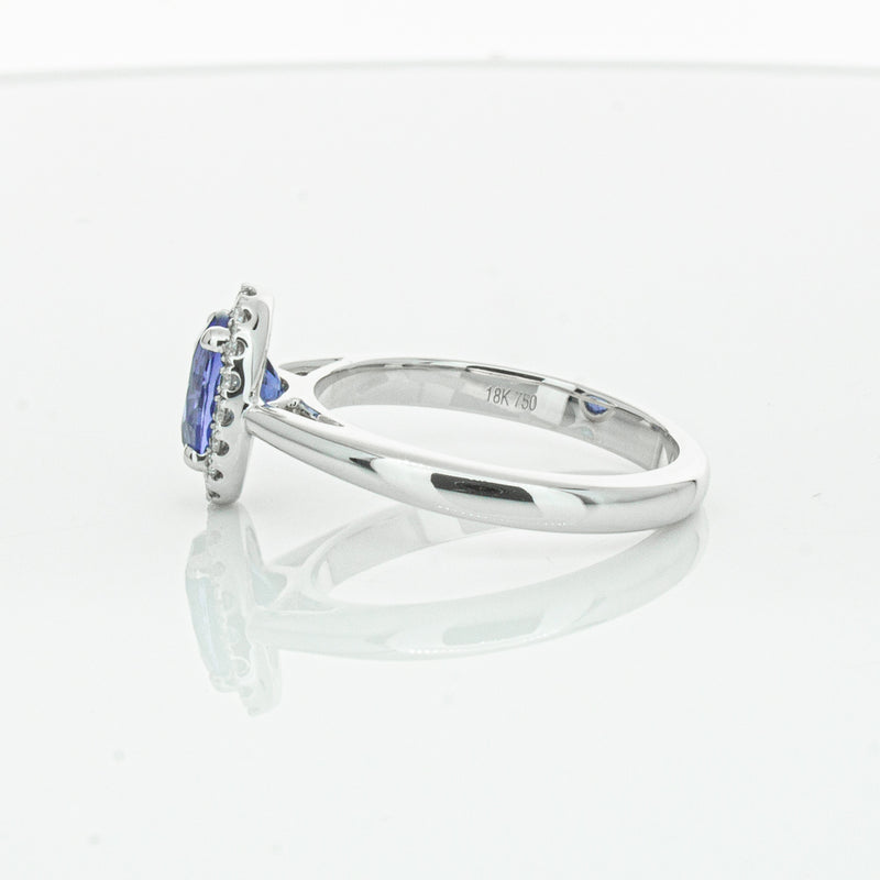 18ct White Gold Sapphire & Diamond Nina Ring-Ring-Walker & Hall