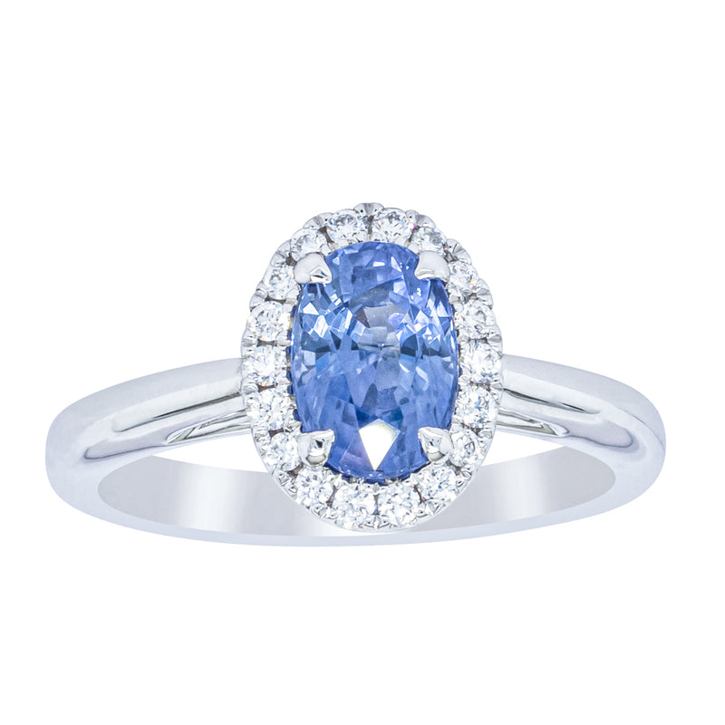 18ct White Gold Sapphire & Diamond Nina Ring-Ring-Walker & Hall