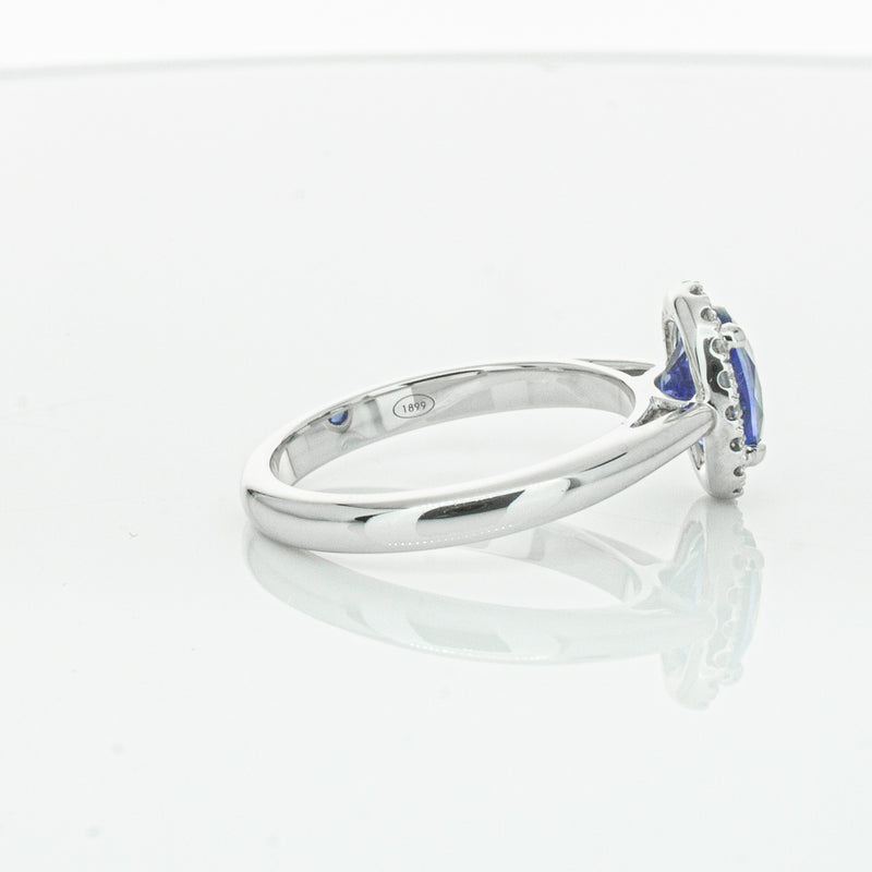 18ct White Gold Sapphire & Diamond Nina Ring-Ring-Walker & Hall