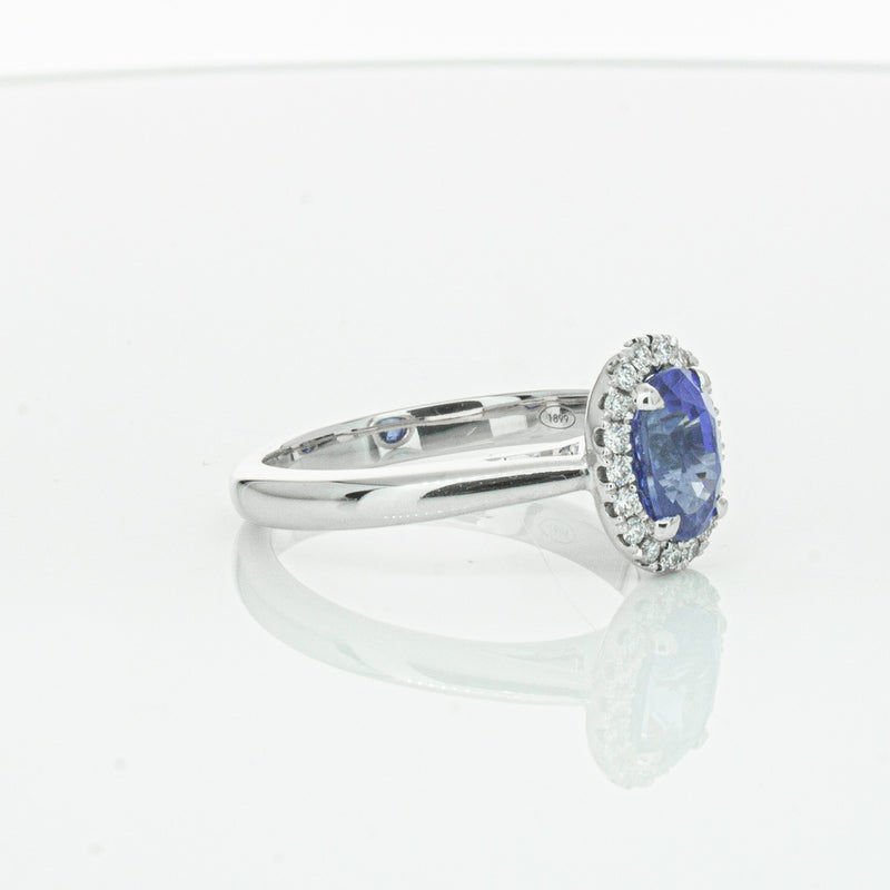 18ct White Gold Sapphire & Diamond Nina Ring-Ring-Walker & Hall