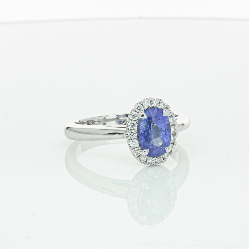 18ct White Gold Sapphire & Diamond Nina Ring-Ring-Walker & Hall