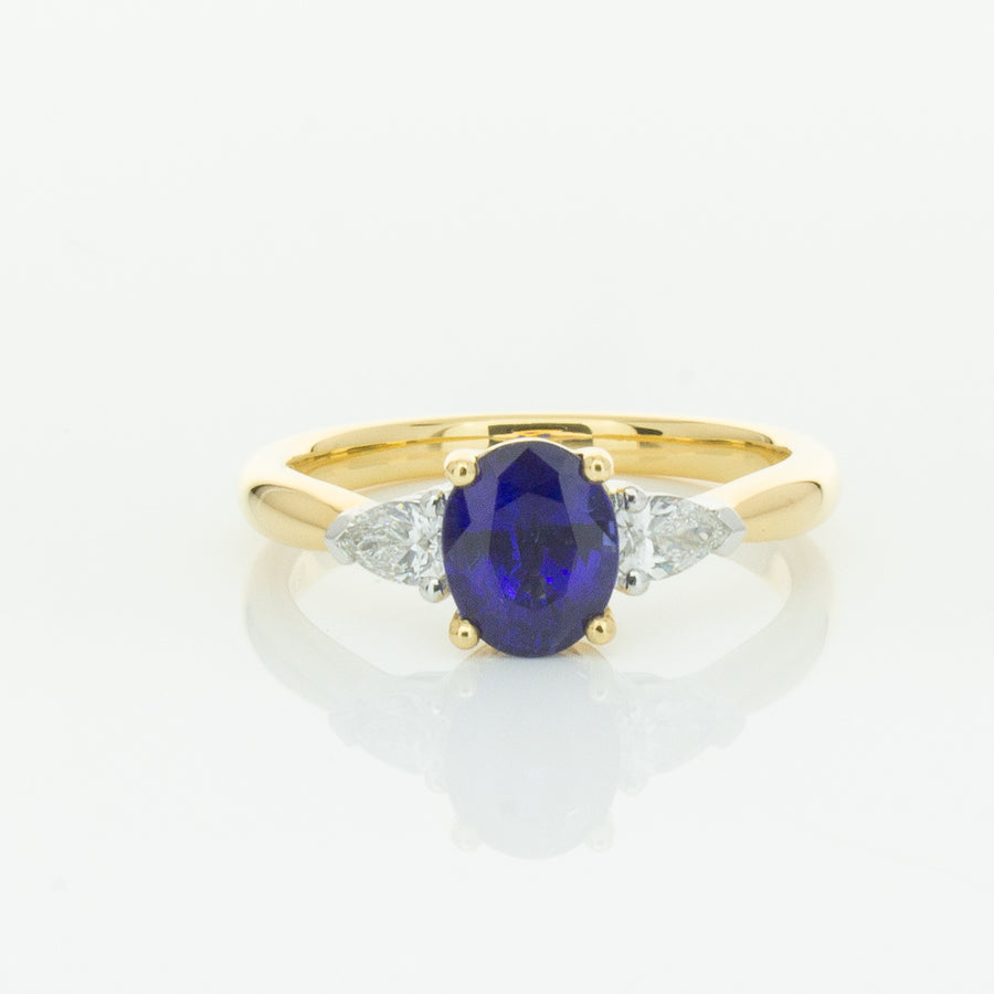 18ct Yellow Gold 1.31ct Sapphire & Diamond Ayla Ring-Ring-Walker & Hall