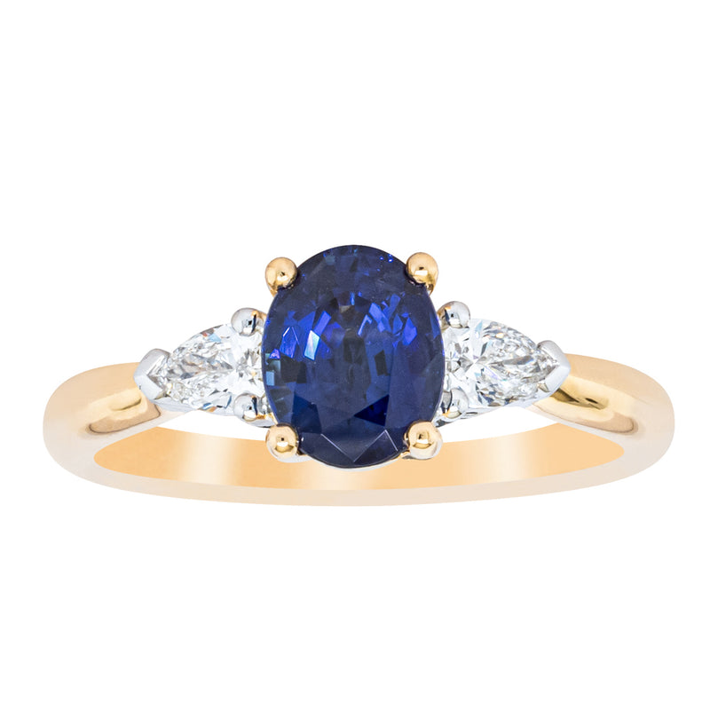 18ct Yellow Gold 1.31ct Sapphire & Diamond Ayla Ring-Ring-Walker & Hall