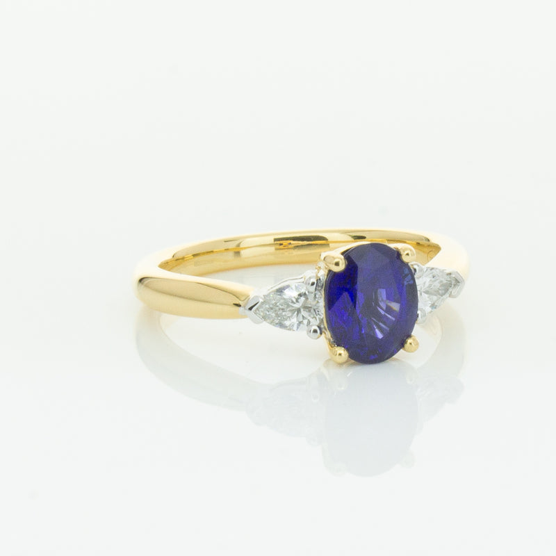 18ct Yellow Gold 1.31ct Sapphire & Diamond Ayla Ring-Ring-Walker & Hall