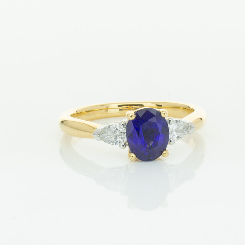 18ct Yellow Gold 1.31ct Sapphire & Diamond Ayla Ring-Ring-Walker & Hall