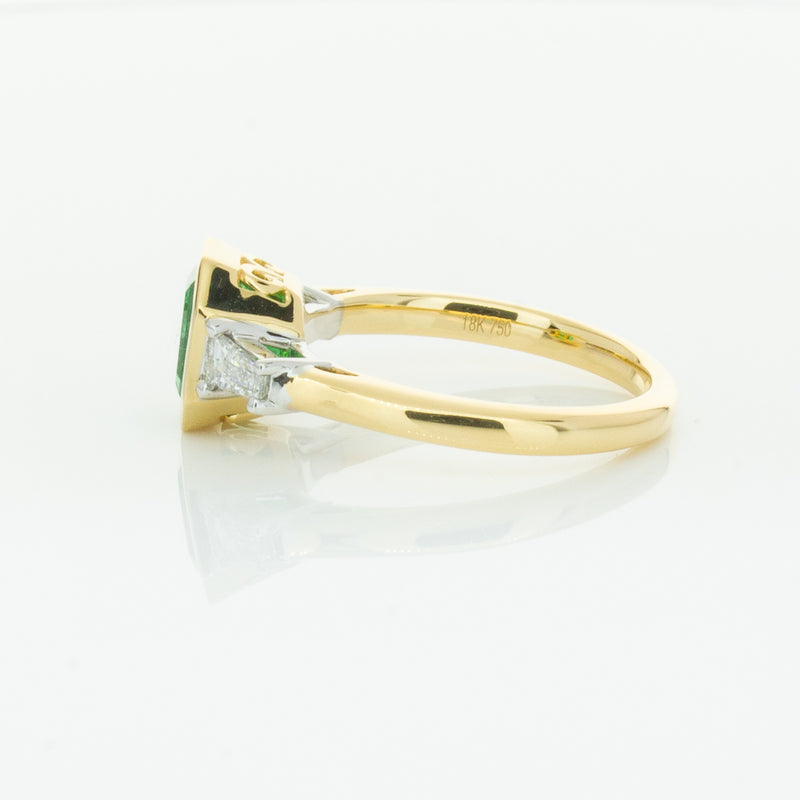 18ct Yellow Gold 1.67ct Emerald & Diamond Ring-Ring-Walker & Hall
