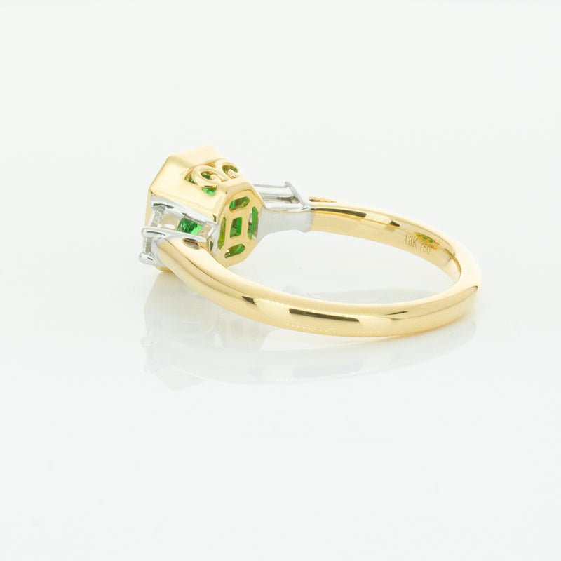 18ct Yellow Gold 1.67ct Emerald & Diamond Ring-Ring-Walker & Hall