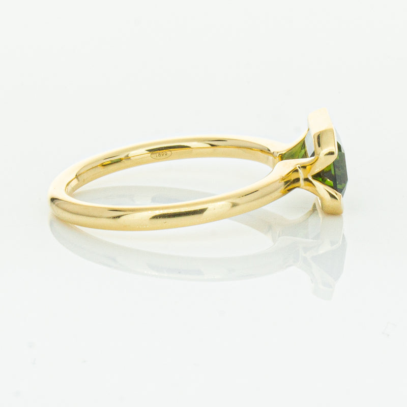 18ct Yellow Gold Green Sapphire Elle Ring-Ring-Walker & Hall