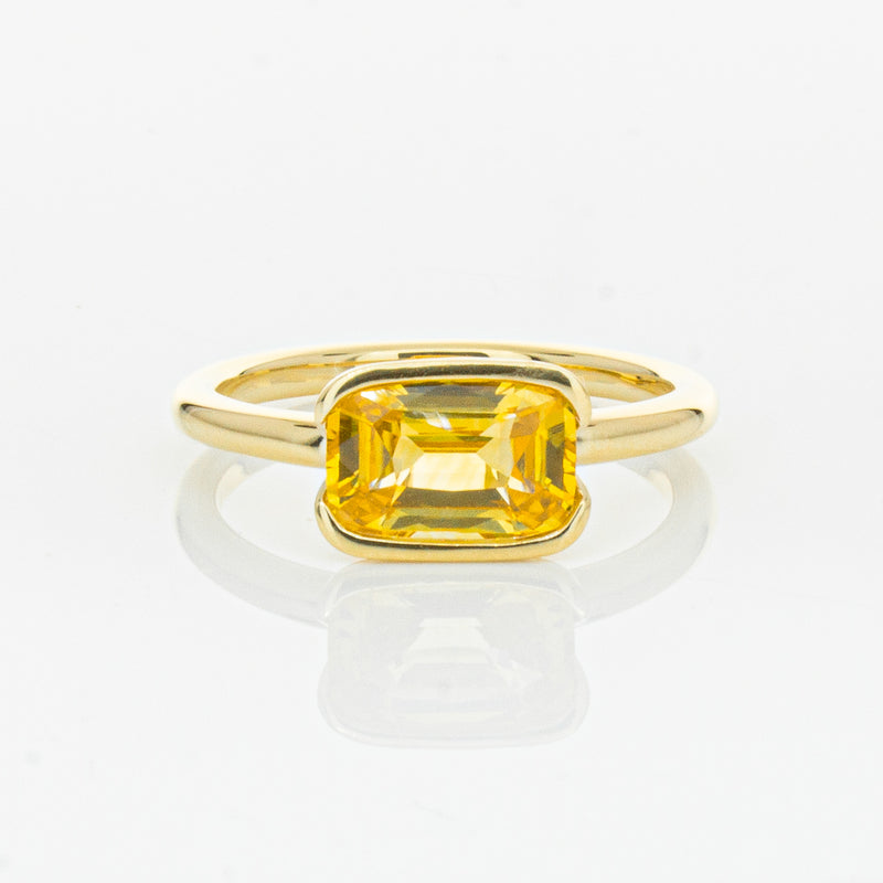 18ct Yellow Gold Golden Sapphire Elle Ring-Ring-Walker & Hall