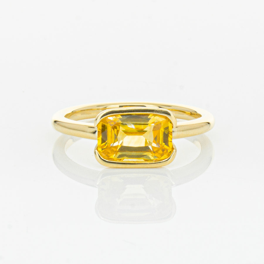 18ct Yellow Gold Golden Sapphire Elle Ring-Ring-Walker & Hall