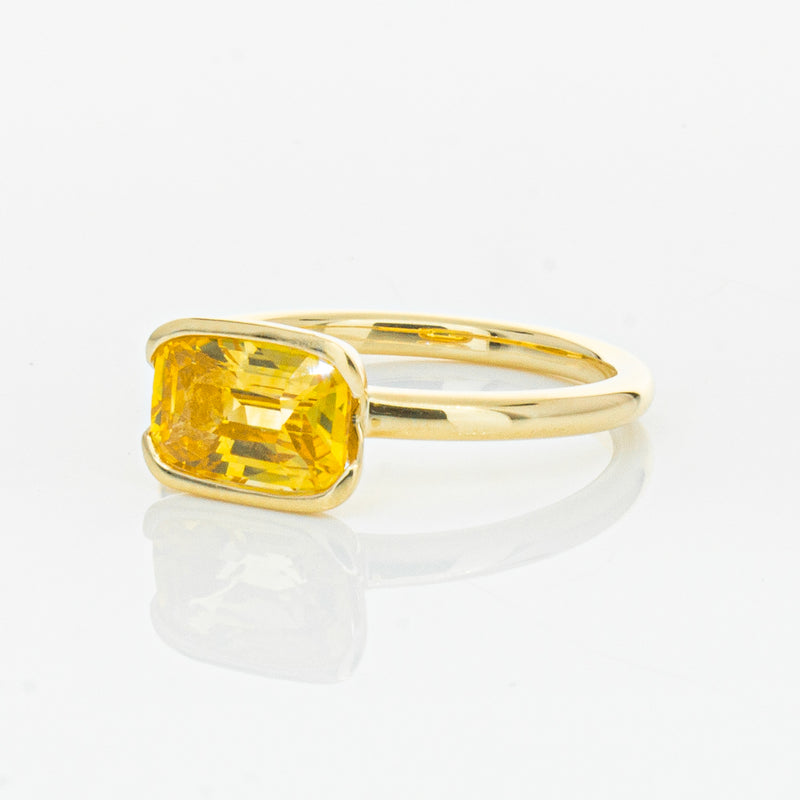 18ct Yellow Gold Golden Sapphire Elle Ring-Ring-Walker & Hall