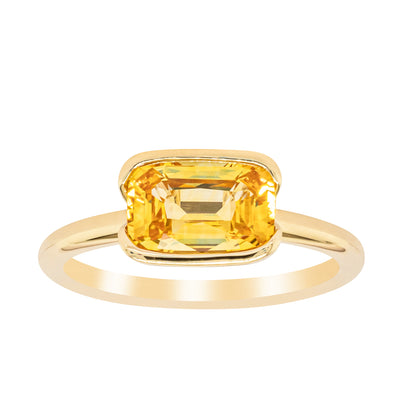 18ct Yellow Gold Golden Sapphire Elle Ring-Ring-Walker & Hall