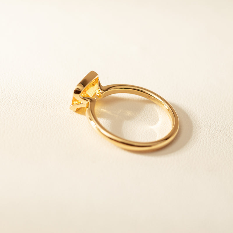 18ct Yellow Gold Golden Sapphire Elle Ring-Ring-Walker & Hall