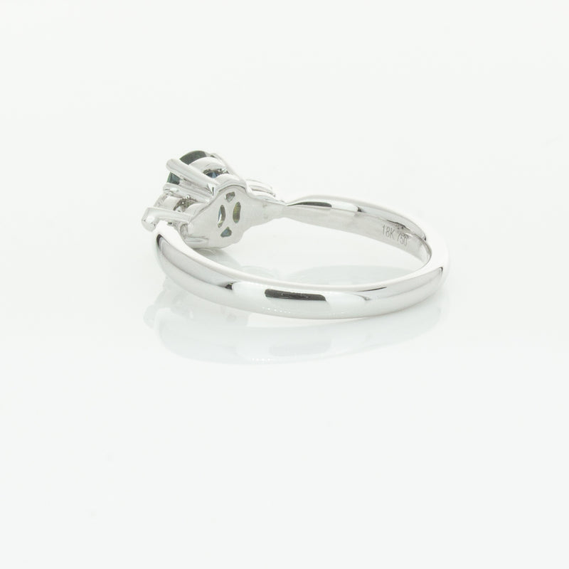 18ct White Gold Green Sapphire & Diamond Ayla Ring-Ring-Walker & Hall