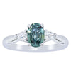 18ct White Gold Green Sapphire & Diamond Ayla Ring-Ring-Walker & Hall