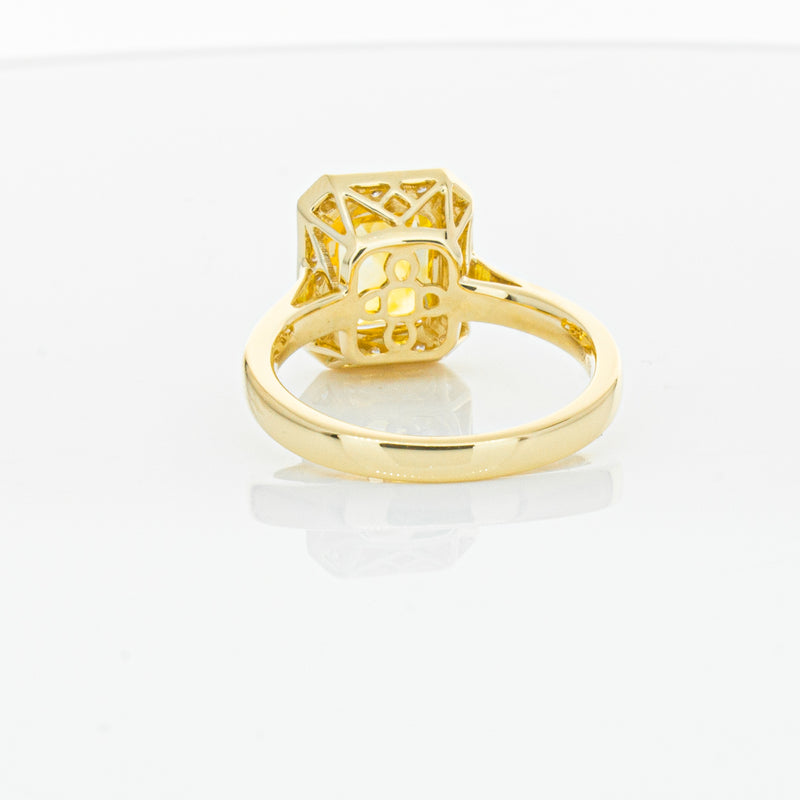 18ct Yellow Gold 3.01ct Yellow Sapphire & Diamond Empire Ring-Ring-Walker & Hall