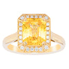 18ct Yellow Gold 3.01ct Yellow Sapphire & Diamond Empire Ring-Ring-Walker & Hall