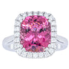 18ct White Gold Pink Tourmaline & Diamond Fleur Ring-Ring-Walker & Hall