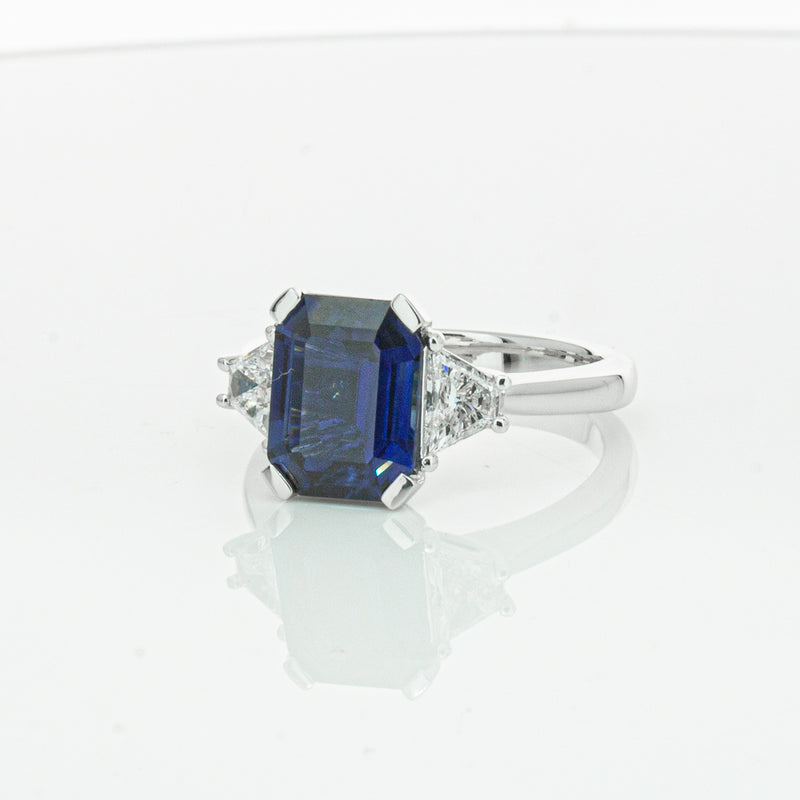 18ct White Gold Sapphire & Diamond Ring-Ring-Walker & Hall