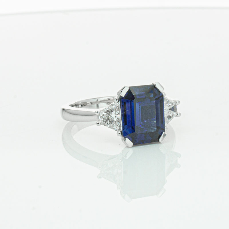 18ct White Gold Sapphire & Diamond Ring-Ring-Walker & Hall