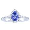 18ct White Gold 1.08ct Tanzanite & Diamond Mini Sierra Ring-Ring-Walker & Hall