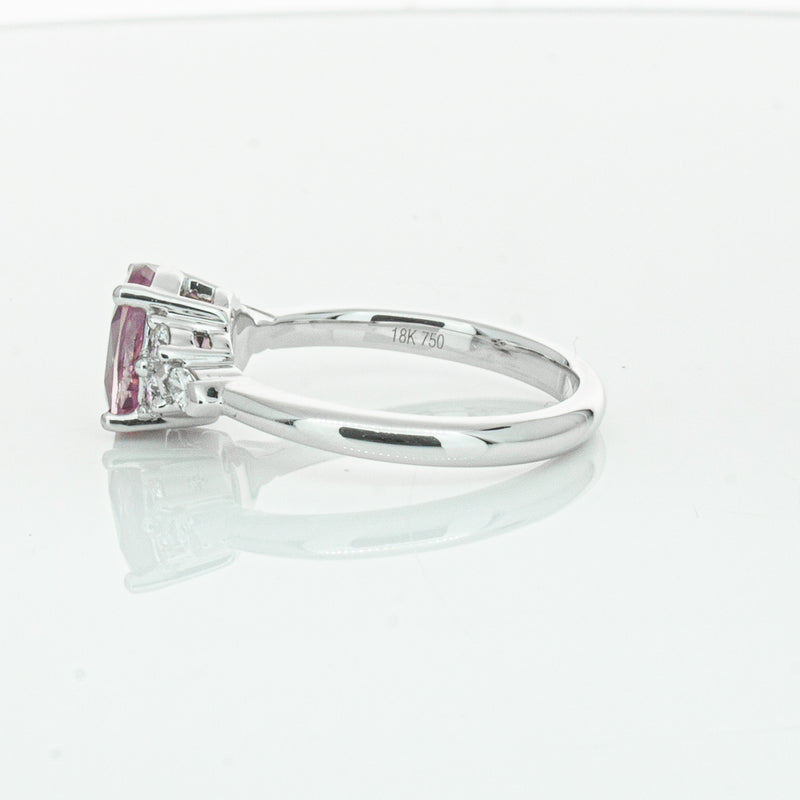 18ct White Gold 2.04ct Purple Sapphire & Diamond Oriana Ring-Ring-Walker & Hall