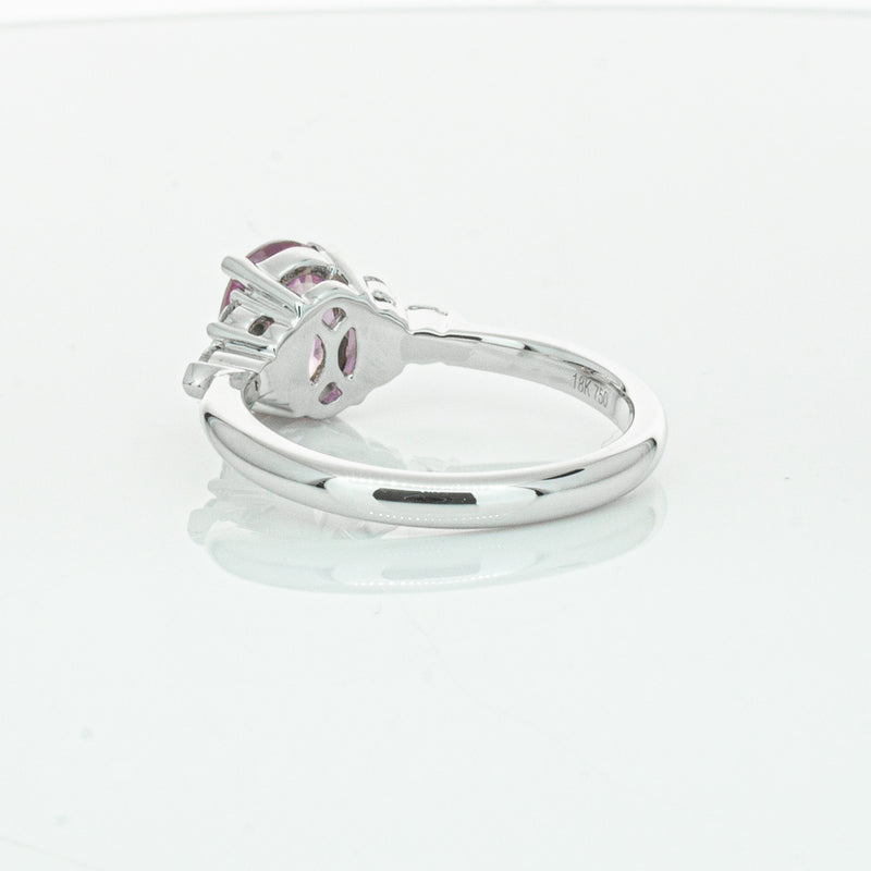 18ct White Gold 2.04ct Purple Sapphire & Diamond Oriana Ring-Ring-Walker & Hall