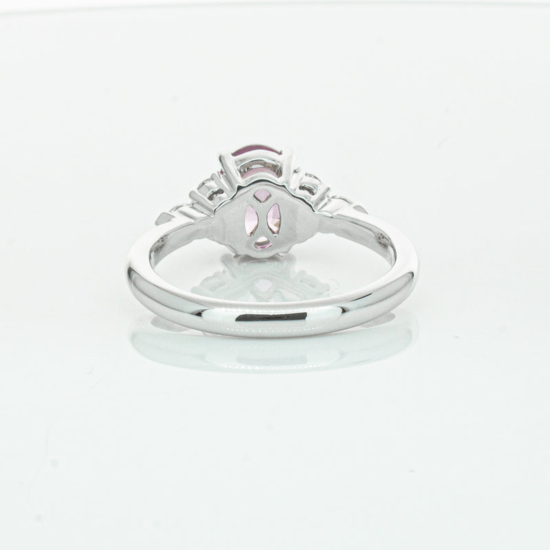 18ct White Gold 2.04ct Purple Sapphire & Diamond Oriana Ring-Ring-Walker & Hall