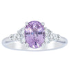 18ct White Gold 2.04ct Purple Sapphire & Diamond Oriana Ring-Ring-Walker & Hall
