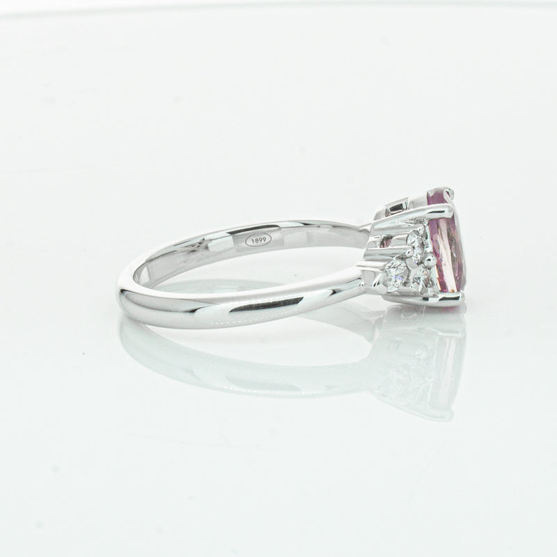18ct White Gold 2.04ct Purple Sapphire & Diamond Oriana Ring-Ring-Walker & Hall