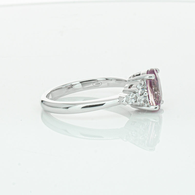 18ct White Gold 2.04ct Purple Sapphire & Diamond Oriana Ring-Ring-Walker & Hall
