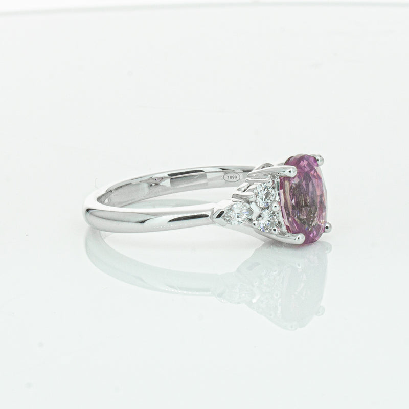 18ct White Gold 2.04ct Purple Sapphire & Diamond Oriana Ring-Ring-Walker & Hall