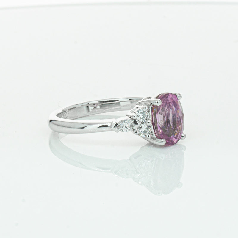 18ct White Gold 2.04ct Purple Sapphire & Diamond Oriana Ring-Ring-Walker & Hall
