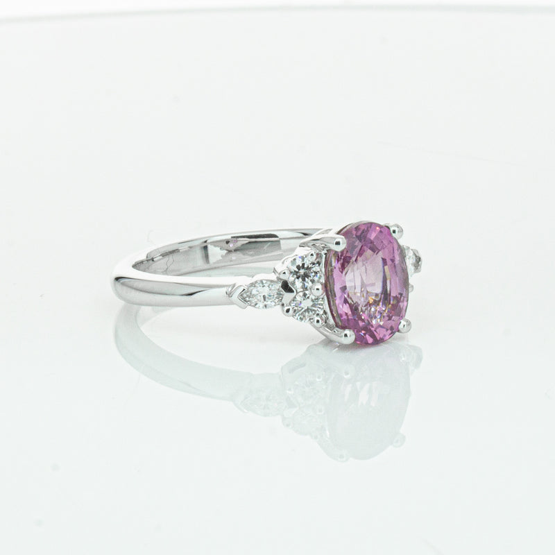 18ct White Gold 2.04ct Purple Sapphire & Diamond Oriana Ring-Ring-Walker & Hall