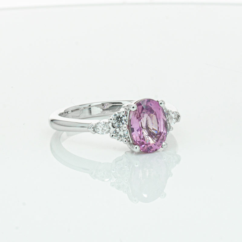 18ct White Gold 2.04ct Purple Sapphire & Diamond Oriana Ring-Ring-Walker & Hall