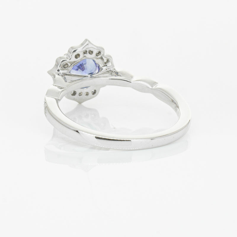 18ct White Gold .95ct Sapphire & Diamond Paramount Ring-Ring-Walker & Hall