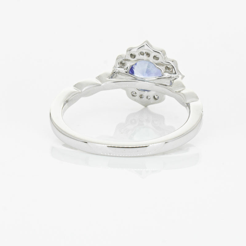 18ct White Gold .95ct Sapphire & Diamond Paramount Ring-Ring-Walker & Hall