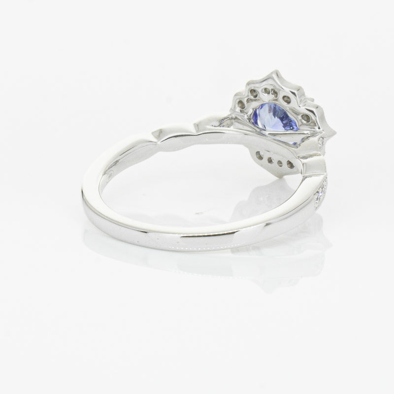 18ct White Gold .95ct Sapphire & Diamond Paramount Ring-Ring-Walker & Hall