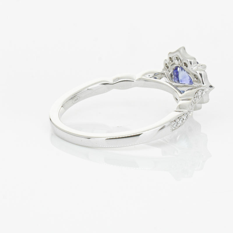 18ct White Gold .95ct Sapphire & Diamond Paramount Ring-Ring-Walker & Hall