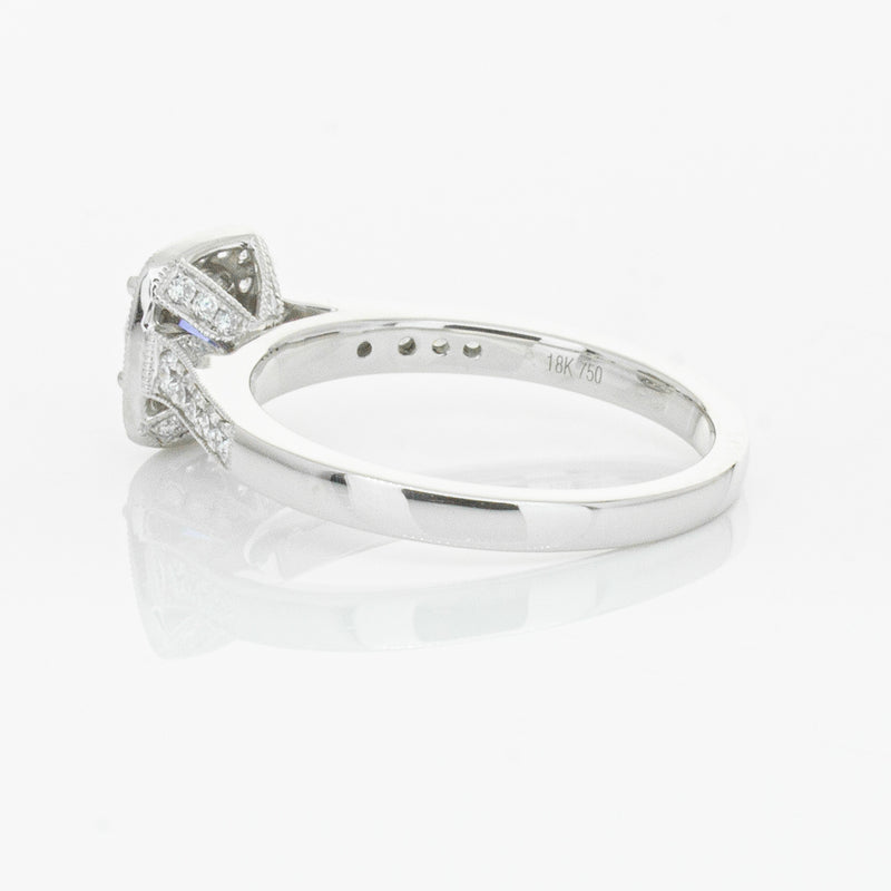 18ct White Gold .60ct Sapphire & Diamond Aurora Ring-Ring-Walker & Hall